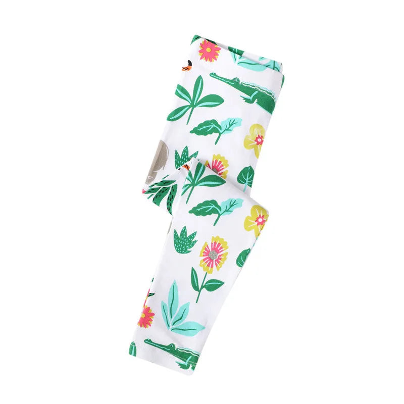 Jumping Meters 2-7T Baby Girls Unicorn Cartoon Pencil Pants Hot Selling Pink Cotton Leggings Pants New Spring Autumn Clothing