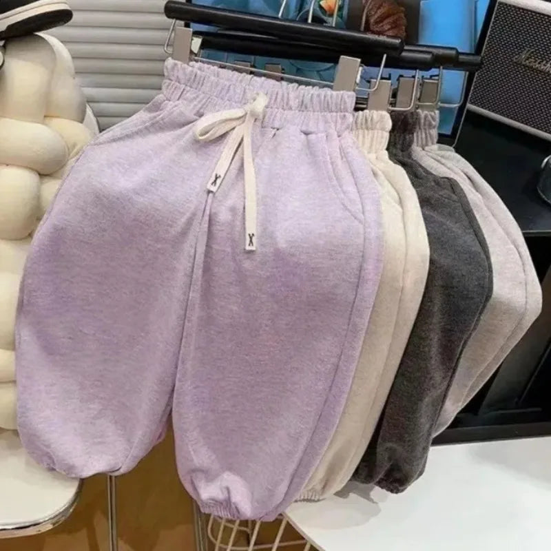 1-8Y Children's Sports Pants Autumn Winter New Style Korean Children's Versatile Soft Jogger Pant Baby Boys and Girls Pants