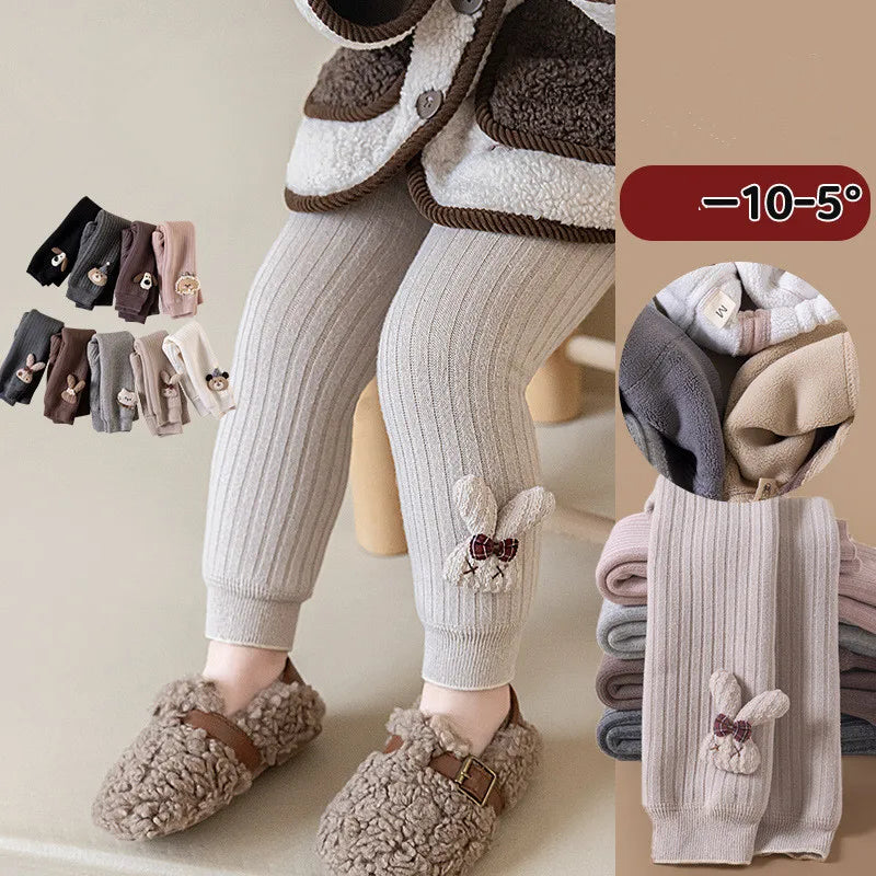 Kids Girls Leggings Winter Thicken Soft Toddler Pants for Girls Snow Keep Warm Children's Trousers 1-8Y Baby Legging