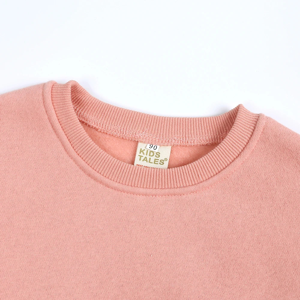 1-7T Kids Hoodies Winter Autumn Thicken Fleece Long Sleeve Sweatshirt Toddler Boy Girl Sweater Coat Children's Pullovers Clothes