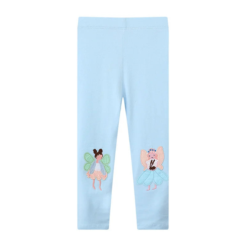 Jumping Meters 2-7T Baby Girls Unicorn Cartoon Pencil Pants Hot Selling Pink Cotton Leggings Pants New Spring Autumn Clothing